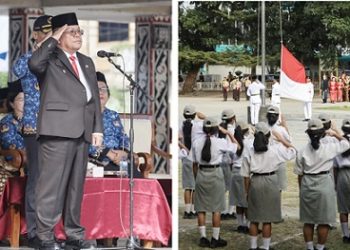 Wali Kota Pematangsiantar Wesly Silalahi SH MKn bertindak Inspektur Upacara Peringatan Hari Sumpah Pemuda ke 97 Tahun 2025 di Lapangan Adam Malik Pematangsiantar