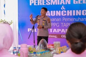 Wakapolda Sumut Brigjen Pol. Rony Samtana saat peresmian SPPG Polres Taput  (Foto Ist)