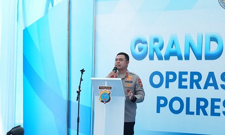 Kapolda Sumatera Utara, Irjen Pol. Whisnu Hermawan Februanto di Polres Asahan. (Foto Ist)