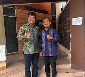 Wali Kota Tanjungbalai, Mahyaruddin Salim, saat kunjungan kerja dan bertemu kembali dengan Kepala Barantin Sahat Manaor Panggabean,