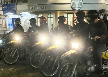 Timsus Dayok Mirah Polres Pematangsiantar melaksanakan patroli malam