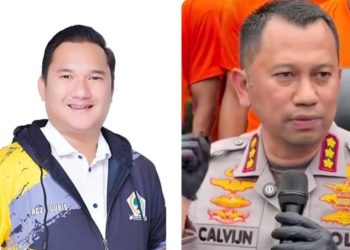 Ketua Komisi 1 DPRD Kota Medan, Reza Pahlevi Lubis - Kapolrestabes Medan, Kombes Pol.Jean Calvijn Simanjuntak. (Foto Ist)