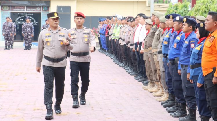 Kapolres Tanjungbalai AKBP Welman Feri, SIK, MIK pimpin apel Kesiapan Tanggap Darurat Bencana