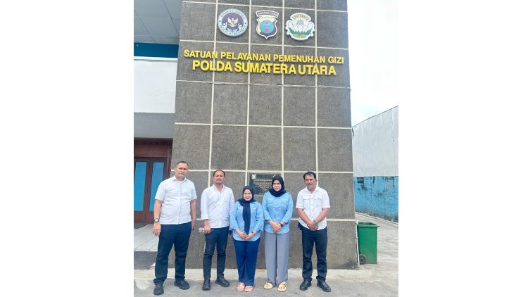 Kanit 4 Subdit Ekonomi Kompol Jonel Situmorang bersama IPDA Suratmo Manik, Aipda Mindo Pasaribu dan Brigadir Arif Sidauruk monitoring SPPG Polda Sumut