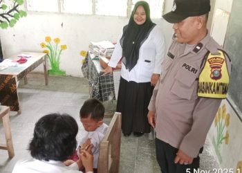 Bhabinkamtibmas Polsek Bosar Maligas Dampingi Kegiatan BIAS kepada Siswa Siswi SD
