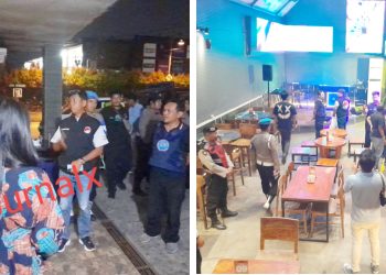 Kasat Resnarkoba AKP Irwanta Sembiring SH. MH saat pimpin razia Tempat Hiburan Malam (THM)
