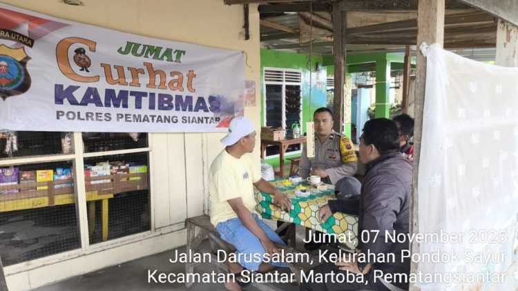Polsek Siantar Martoba Jumat Curhat Kamtibmas di Kelurahan Pondok Sayur