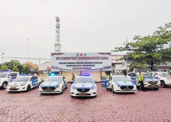 Mobil dinas Sat Lantas Polres Tanjungbalai 