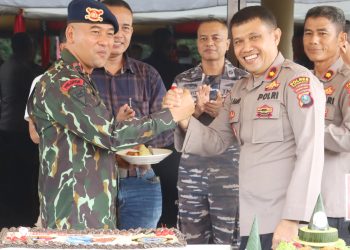 Wakapolres Tanjungbalai, Kompol M. Pardede, S.H hadiri Syukuran HUT ke 80 Korps Brimob Polri
