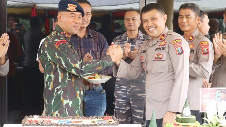 Wakapolres Tanjungbalai, Kompol M. Pardede, S.H hadiri Syukuran HUT ke 80 Korps Brimob Polri