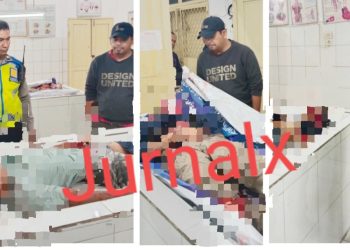 Jenajah ketiga korban tabrakan diruangan jenajah RSUD dr Djasamen Saragih Kota Pematangsiantar