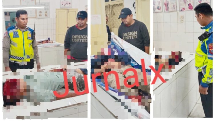 Jenajah ketiga korban tabrakan diruangan jenajah RSUD dr Djasamen Saragih Kota Pematangsiantar