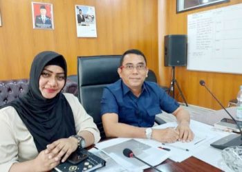 Ketua Komisi 4 DPRD Medan Paul Mei Anton Simanjuntak SH dan anggota DPRD Lailatul Badri. (Foto Ist)
