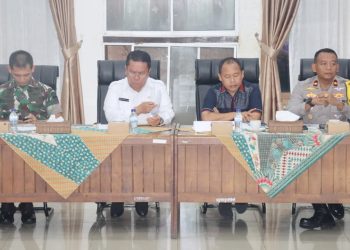 Wakapolres Pematangsianțar Budiono Saputro, SH. MH Ikuti Rapat Kondisi Terkini Cuaca Ekstrem