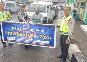 Ops Zebra Toba 2025, Sat Lantas Polres Pematangsiantar Kembali Sosialiasi di Jalan Parapat
