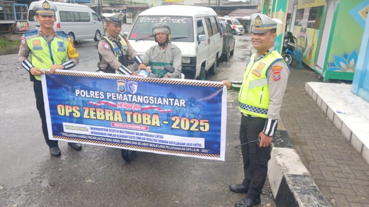Ops Zebra Toba 2025, Sat Lantas Polres Pematangsiantar Kembali Sosialiasi di Jalan Parapat