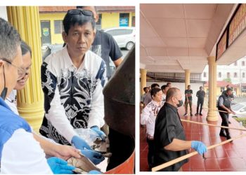 Kasat Resnarkoba AKP Irwanta Sembiring SH. MH pimpin pemusnahan barang bukti narkotika jenis ganja seberat 12,95 gram