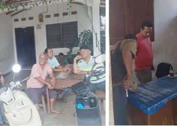 Kanit Jatanras IPDA Ricardo Rajagukguk S.Sos bersama Tim Opsnal lakukan penyelidikan di warung kopi jalan Tekukur