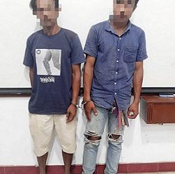 Pelaku ARP dan H alias Piket diamankan di Polres Simalungun