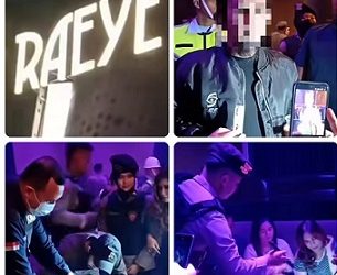 Personil Polda Sumut bersama unsur TNI melaksanakan razia gabungan di THM) Raeye Dining & Experience di Jalan Merak Jingga, Kelurahan Kesawan, Medan Barat, Kota Medan. (Foto Ist)