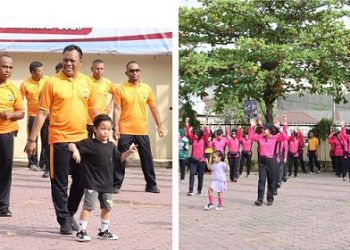 Polres Tanjungbalai Gelar Senam Bersama Bhayangkari