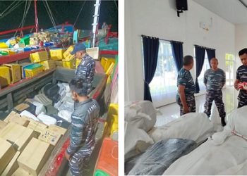 TNI AL Tangkap Dua Kapal Cargo Pembawa Ballpres Ilegal Asal Malaysia