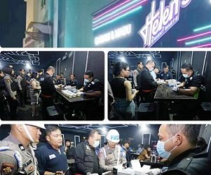 Razia tim gabungan di HW Helen’s Night Mart Medan di Jalan Setia Budi No. 262, Tanjung Rejo, Kecamatan Medan Sunggal, Kota Medan. (Foto Ist)
