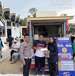 Layanan Samsat Keliling Polres Tanjungbalai Hadir di Car Free Day