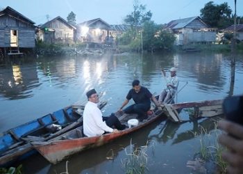 Wakil Walikota Tanjungbalai Muhammad Fadly Abdina melakukan peninjauan lokasi rencana pembangunan Kampung Nelayan Merah Putih (KNMP) di kawasan Kelurahan Selat Tanjung Medan