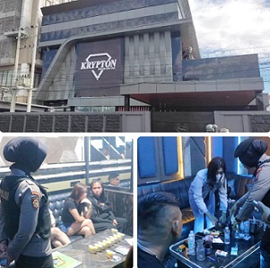 Razia di Krypton di Jalan Gajah Mada No.53, Babura, Kecamatan Medan Baru, Kota Medan (Foto Ist)