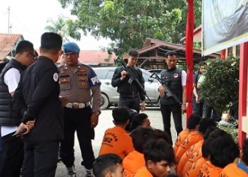 Polres Pelabuhan Belawan berhasil menangkap 48 pelaku kejahatan jalanan berupa begal, curat dan curanmor dalam kurun waktu satu bulan terakhir. (Foto Ist)