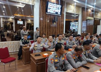 Kasat Lantas Polres Tanjungbalai, AKP Demonstar, S.H., M.H mengikuti kegiatan Latihan Pra Operasi Zebra Toba 2025