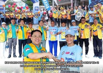 Kapolres Pematangsiantar AKBP Sah Udur T.M. Sitinjak SH. SIK. MH menghadiri kegiatan Jalan Sehat ke 41 Lions Journey For Solidarity (LJFS) Tahun 2025