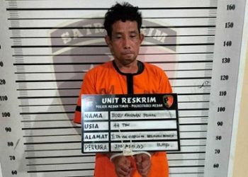 Bobby Rahmat Pohan pelaku penikaman yang diamankan Polsek Medan Timur. (Foto Ist)