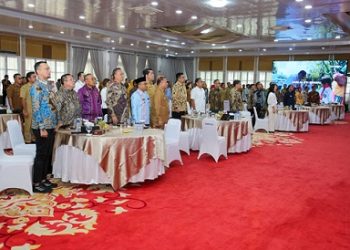 Wali Kota Pematangsiantar Wesly Silalahi SH MKn menghadiri Sosialisasi Pembiayaan dan Penjamin Infrastruktur Daerah di Aula Tengku Rizal Nurdin, Rumah Dinas Gubernur Sumut, Jalan Sudirman Kota Medan