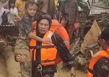 Banjir bandang di wilayah Sibolga. (Foto Ist)