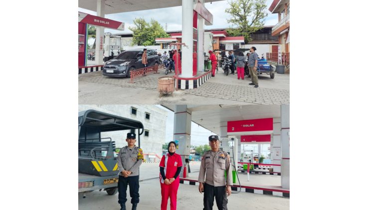 Personil Polres Tanjungbalai Monitoring BBM