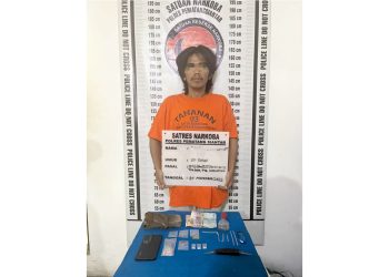 Tersangka JH alias Barat dan barang bukti