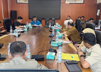 Ketua Komisi 3 DPRD Kota Medan, Salomo TR Pardede saat Rapat Dengar Pendapat (RDP) bersama Bapenda, DPMPTSP dan Satpol PP Kota Medan (Foto Ist )