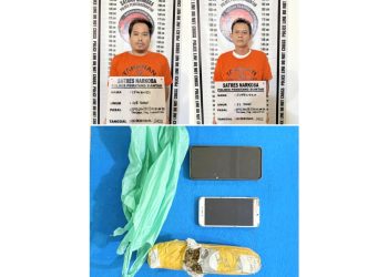 Kedua tersangka S dan I beserta barang bukti