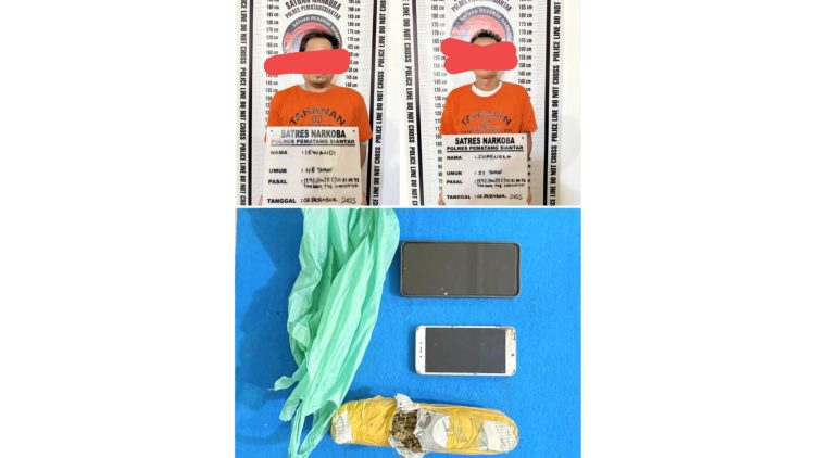 Kedua tersangka S dan I beserta barang bukti