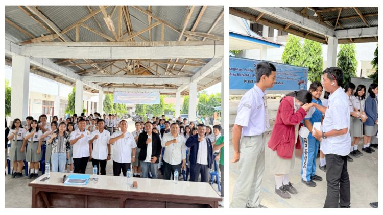 Kasat ResNarkoba AKP Irwanta Sembiring SH. MH sosialisasi Bahaya Narkoba kepada siswa siswi SMA Negeri 3
