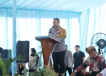 Kapolrestabes Medan, Kombes Pol Dr. Jean Calvijn Simanjuntak dalam acara doa bersama lintas agama. (Foto Ist)