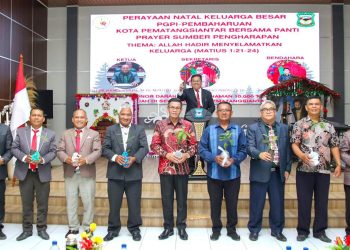 Wali Kota Pematangsiantar Wesly Silalahi SH MKn diwakili Kasatpol PP Hasudungan Hutajulu SH mengapresiasi Perayaan Natal PGPI-P Pematangsiantar