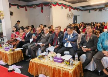 Kasat Binmas IPTU Maxi J. Manurung menghadiri Perayaan Natal API Kota Pematangsiantar