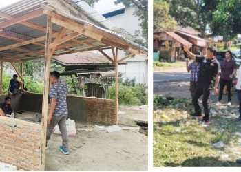 Kasat Resnarkoba AKP Irwanta Sembiring SH. MH monitoring pendirian Pos Kamling di Gang Pulo Kumba