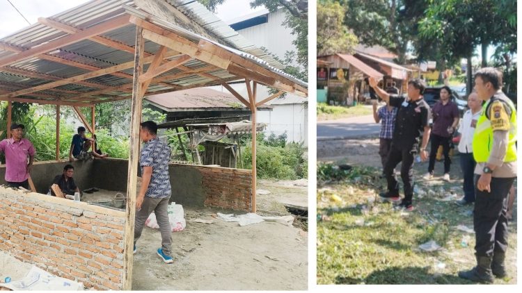 Kasat Resnarkoba AKP Irwanta Sembiring SH. MH monitoring pendirian Pos Kamling di Gang Pulo Kumba