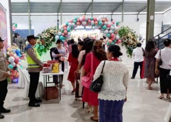 Personil Polres Pematangsiantar Pengamanan Perayaan Natal Oikumene Tahun 2025