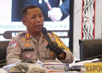 Kapolres Simalungun AKBP Marganda Aritonang, S.H., S.I.K. M.M pimpin Rilis Akhir Tahun 2025