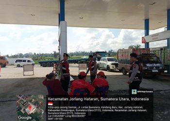 Personil  Polres Simalungun Gelar Patroli Presisi di SPBU